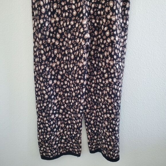 LOGO by Lori Goldstein Knit Pants 4XL Brown Wide Leg Cheetah Print Pull On - Picture 7 of 7
